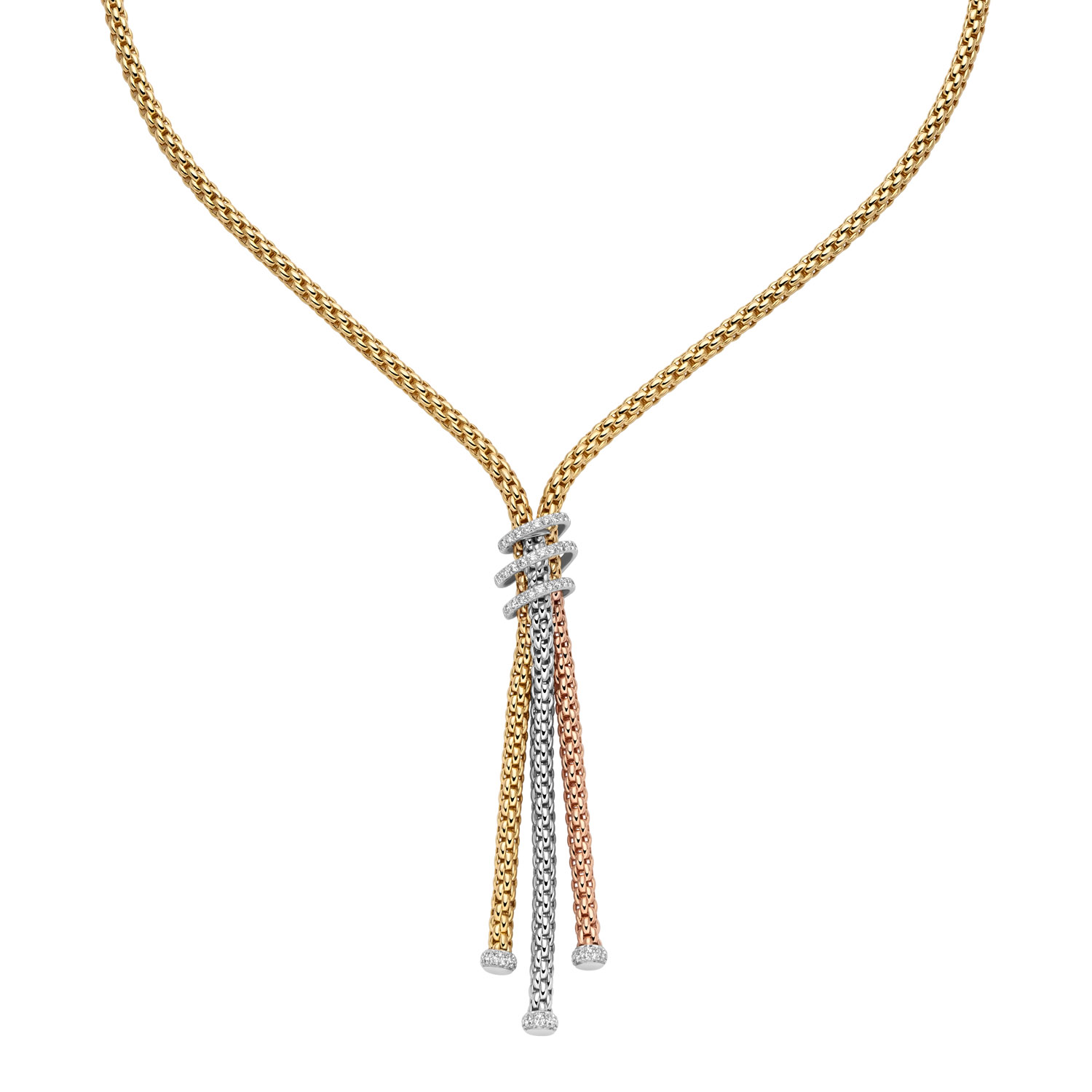 Halskette mit diamanten ausgefasst