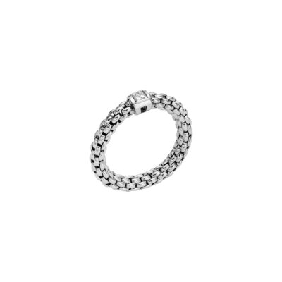 Flex it Ring mit weissen Diamant