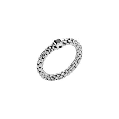 Flex it Ring mit schwarzen Diamant