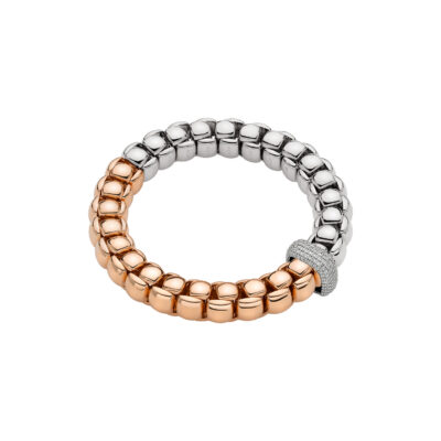 Zweifarbiges Armband mit PAVE Diamanten