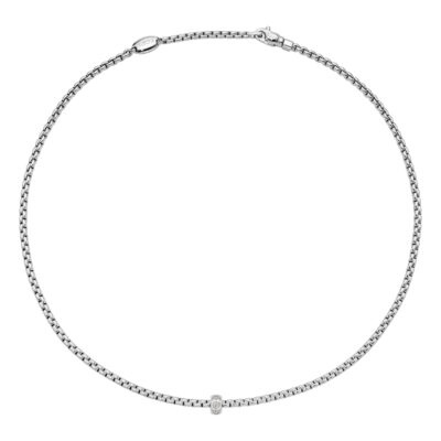 Halskette mit Diamanten in Rautenfassung